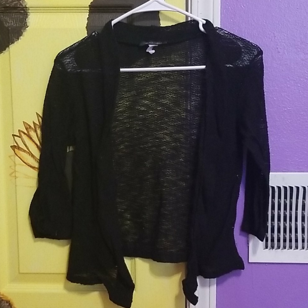 Black thin cardigan